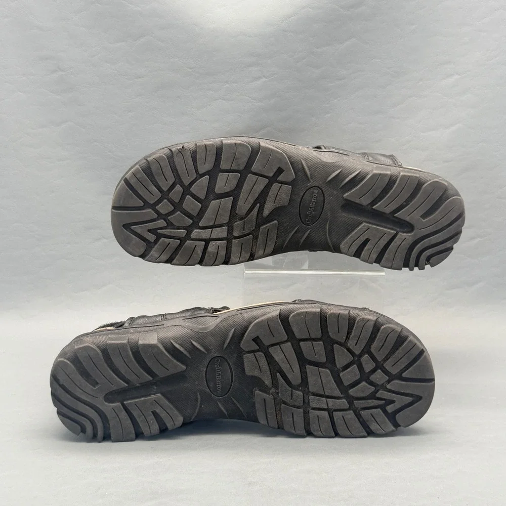 Croft & Barrow Sandals Shoes Mens Size 12M Brown Hook Loop Strap Comfort